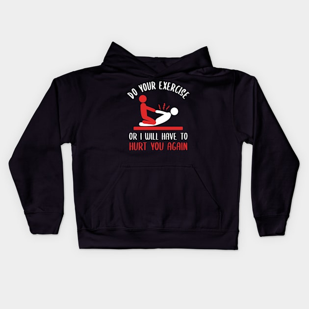 Physical therapist Kids Hoodie by Caskara